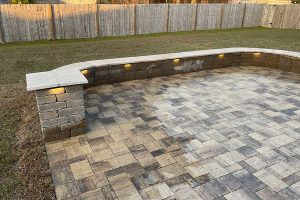 backyard-stone-paver-patio-with-bench-lighting-daltons-sprinklers-drainage-and-lighting-foley-alabama
